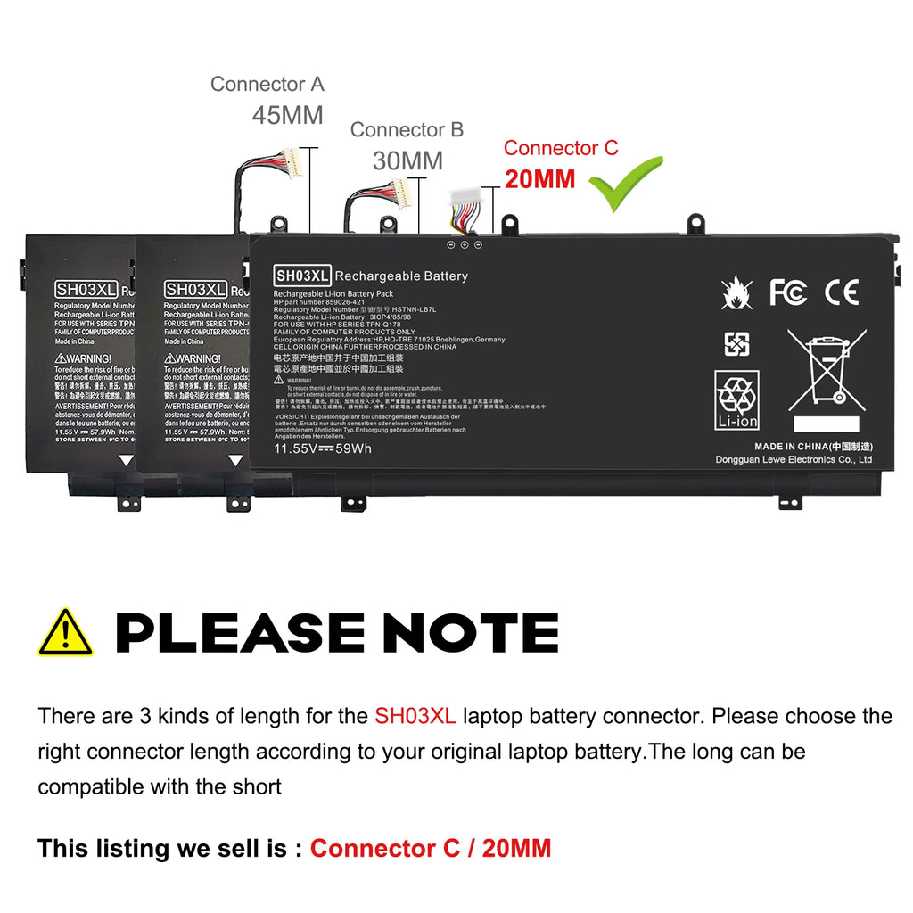 SH03XL NEW 859026-421 Battery For HP Spectre X360 13-AC013DX 13-W023DX W025ND