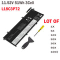 ??LOT L18L3P73 Battery For Lenovo ThinkPad T490 T495 P43S L18C3P72 L18M3P74 51Wh
