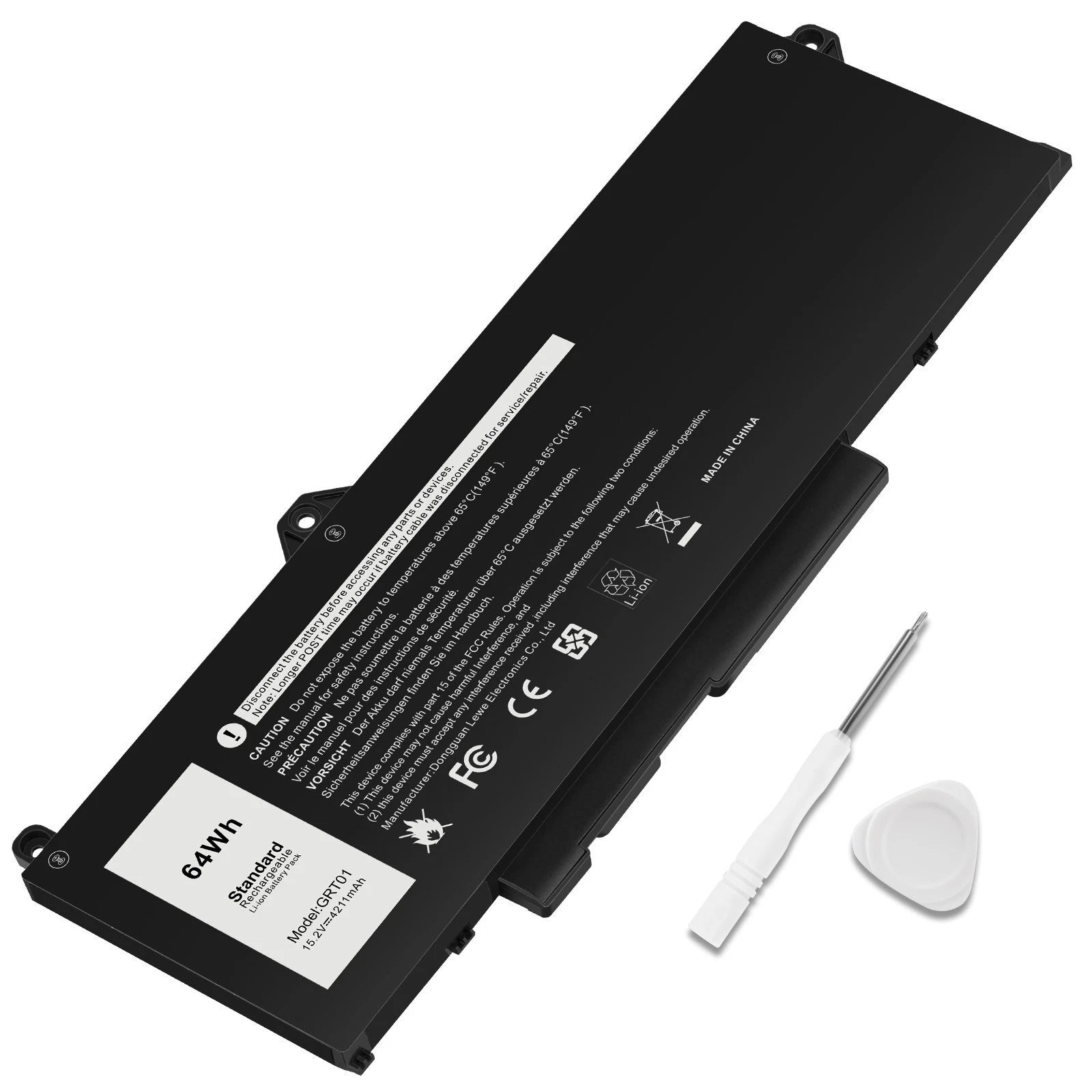 GRT01 Battery For Dell Latitude 15 5521 5531 Precision 15 3561 3571 14 3470 64Wh