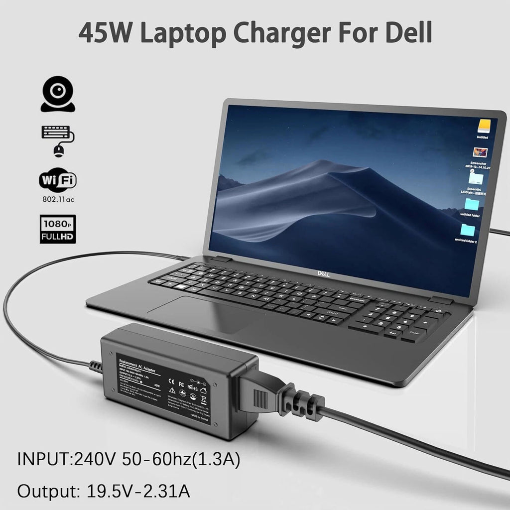 For Dell Inspiron 15 3000 5000 7000 Series Laptop Adapter Power Supply Charger