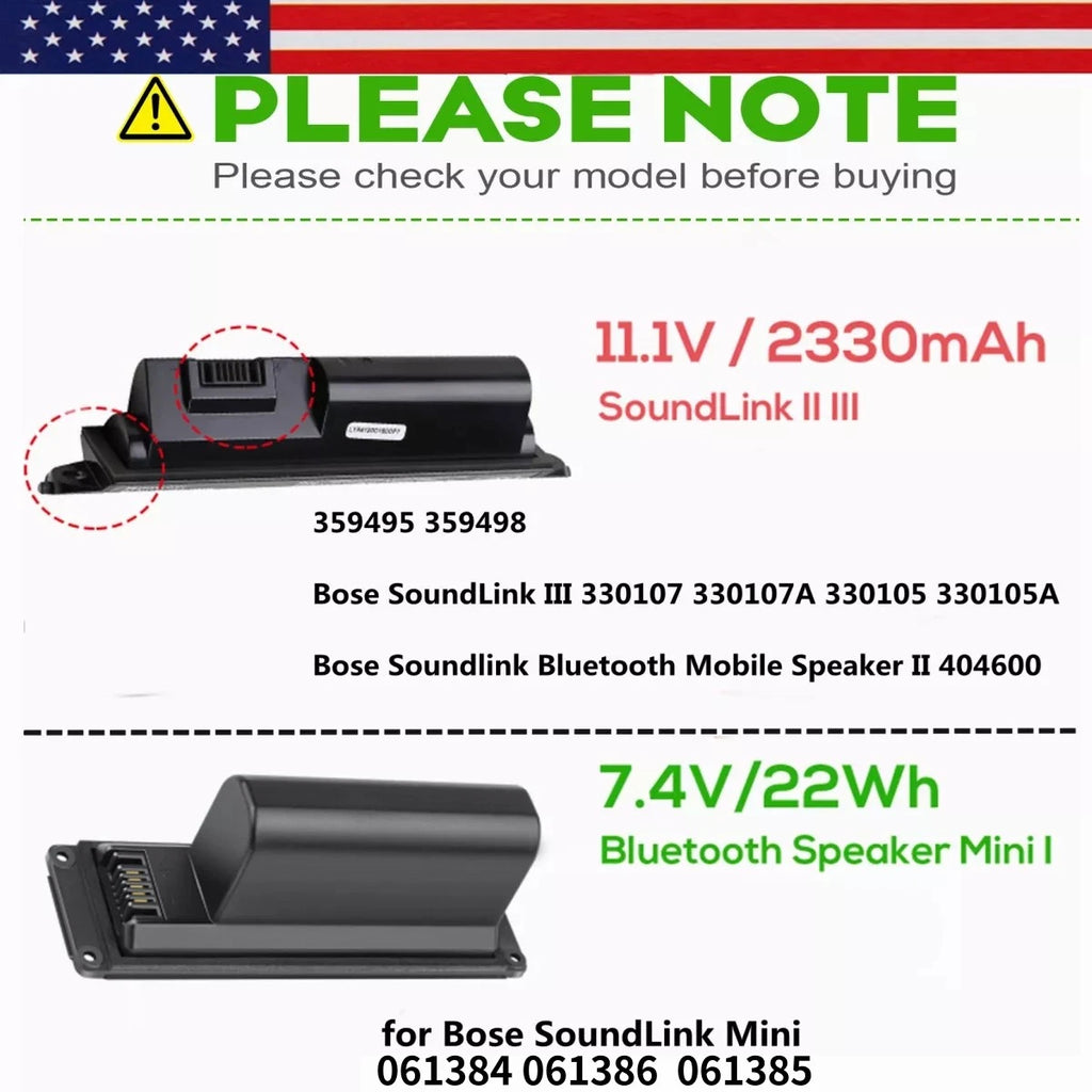 061384 Battery for Bose SOUNDLINK Mini one Speaker one 061385 061386