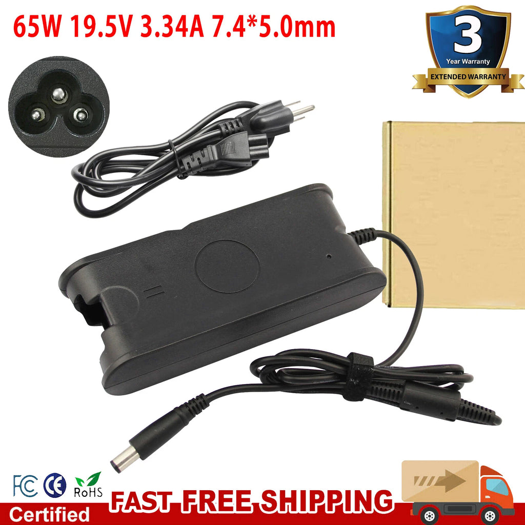 19.5V 65W AC Adapter Charger Power Supply Cord for Dell Laptop PA10 PA-10 PA-12