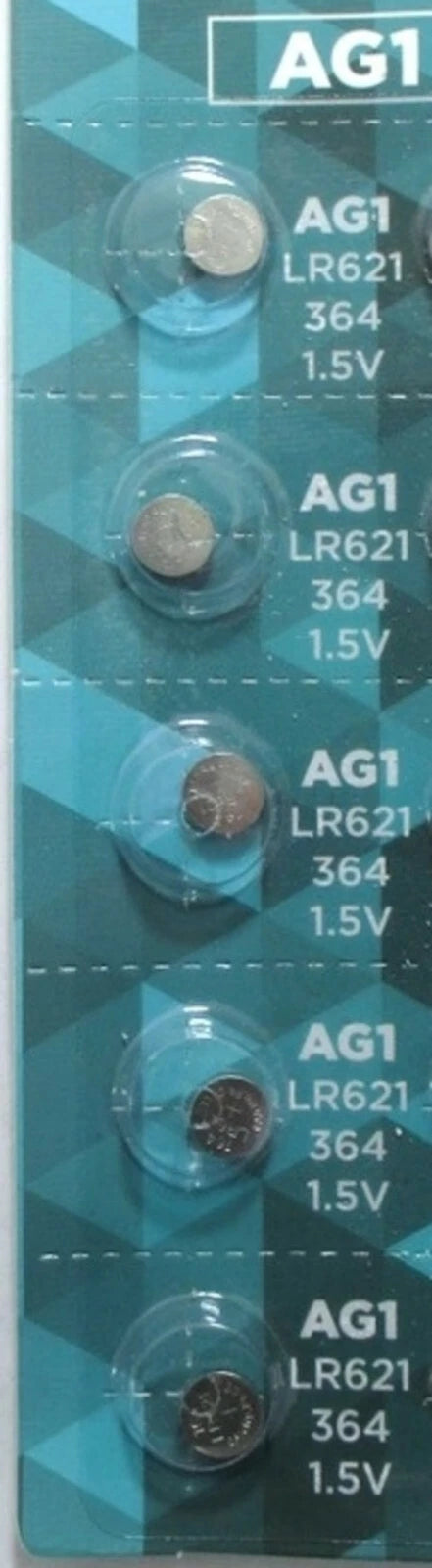 5 AG1 364 LR621 531 SR60 1.5V Alkaline Button Cell Watch Batteries Ship From USA