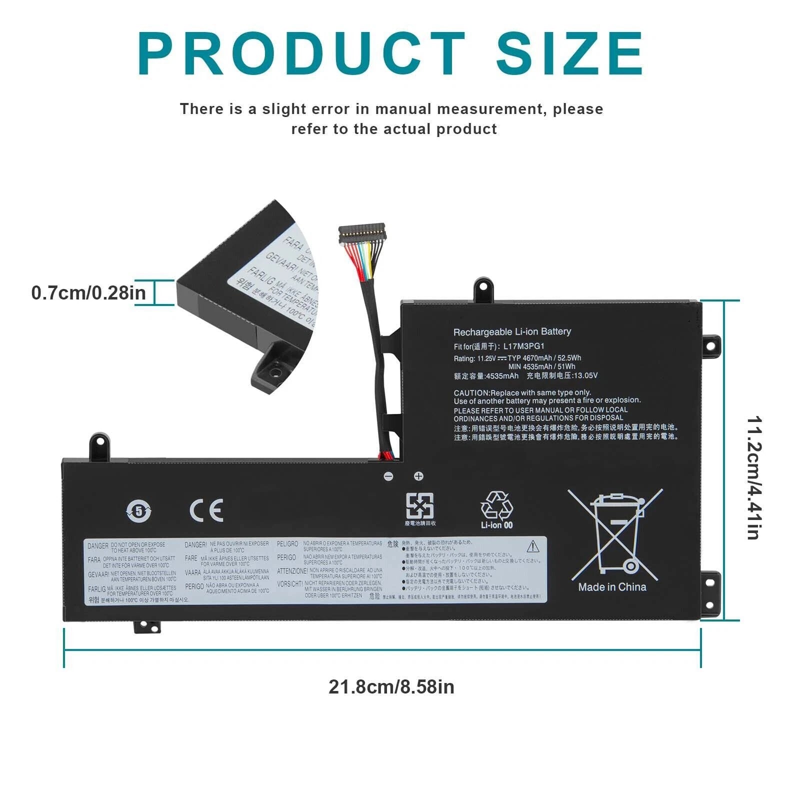 L17C3PG1 L17C3PG2 L17M3PG2 Battery for Lenovo Legion Y730 Y740-15ICH 57Wh