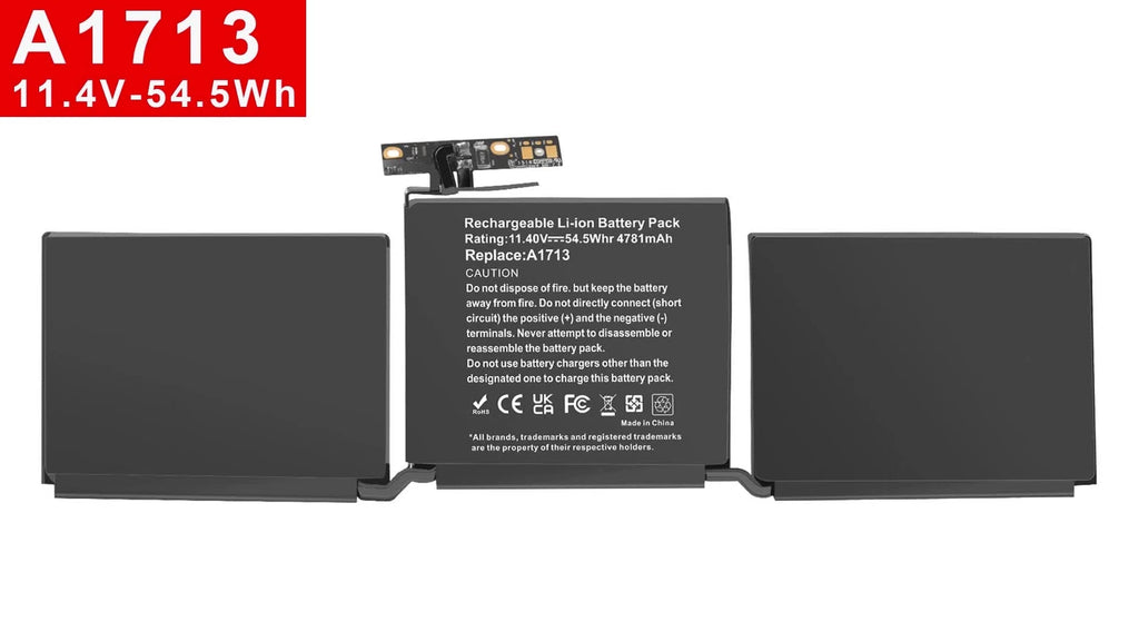 A1713 A1708 Battery For Apple MacBook Pro 13 Late 2016 Mid 2017 EMC 2978 3164