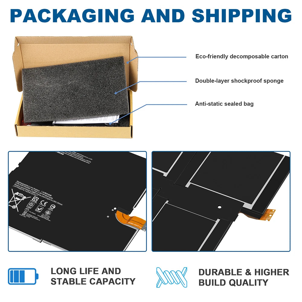 G3HTA005H Battery for Microsoft Surface Pro 3 Pro3 Model 1631 42.2Wh 7.6V