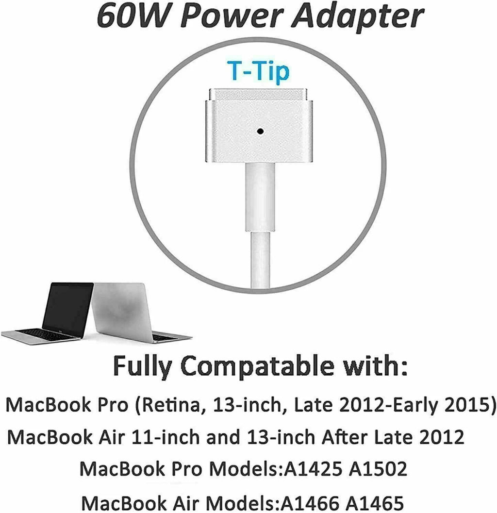 AC Adapter Laptop Charger for Apple 2013-2016 13" Macbook Pro A1502 Power Supply