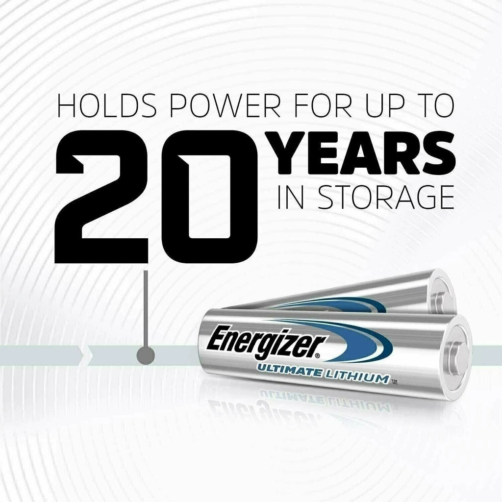 4 Energizer AA Ultimate Lithium Batteries (L91, FR6, LR6, 15-LF, FR14505) bulk.