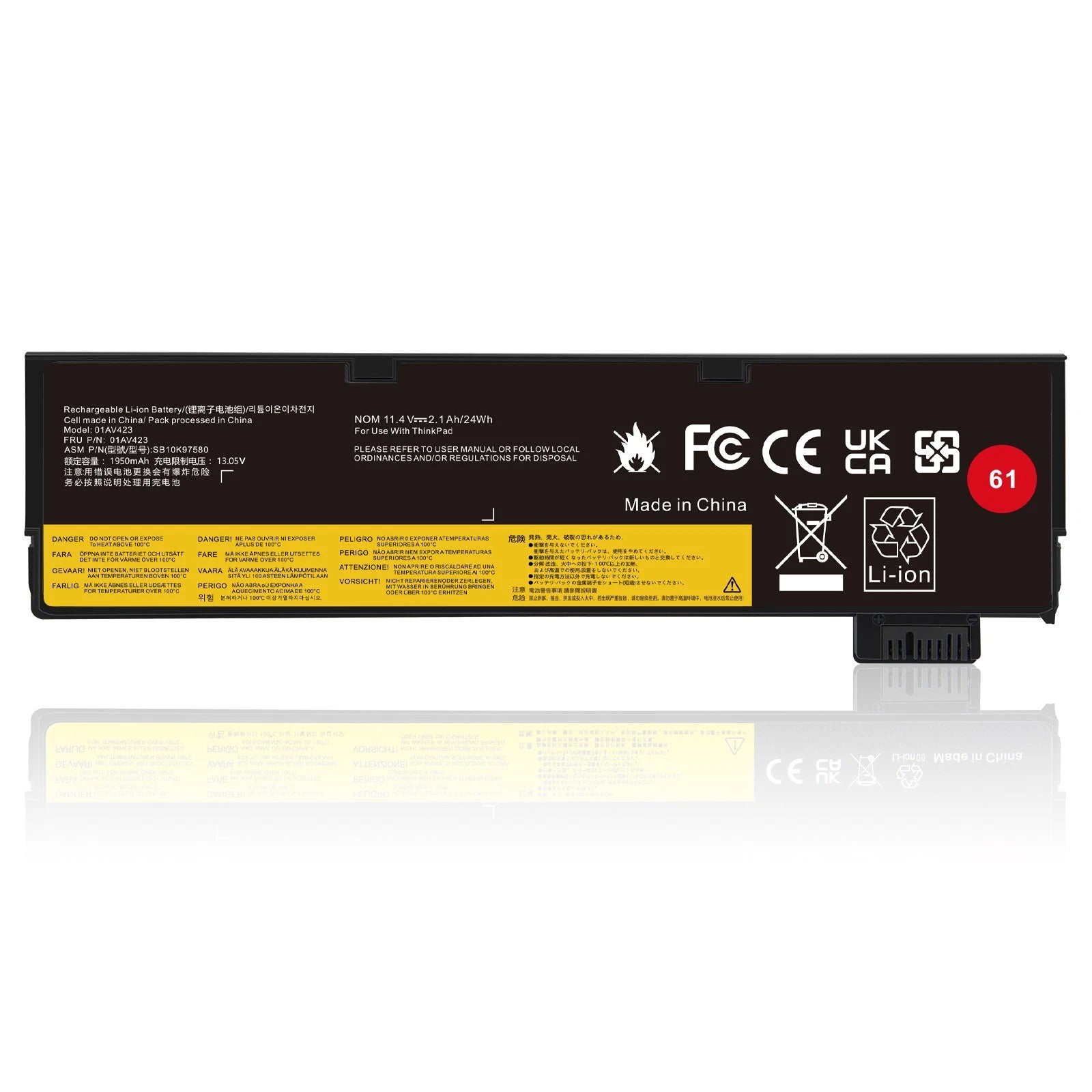 01AV425 Battery for Lenovo ThinkPad T470 T480 T570 01AV423 01AV424 24Wh 61