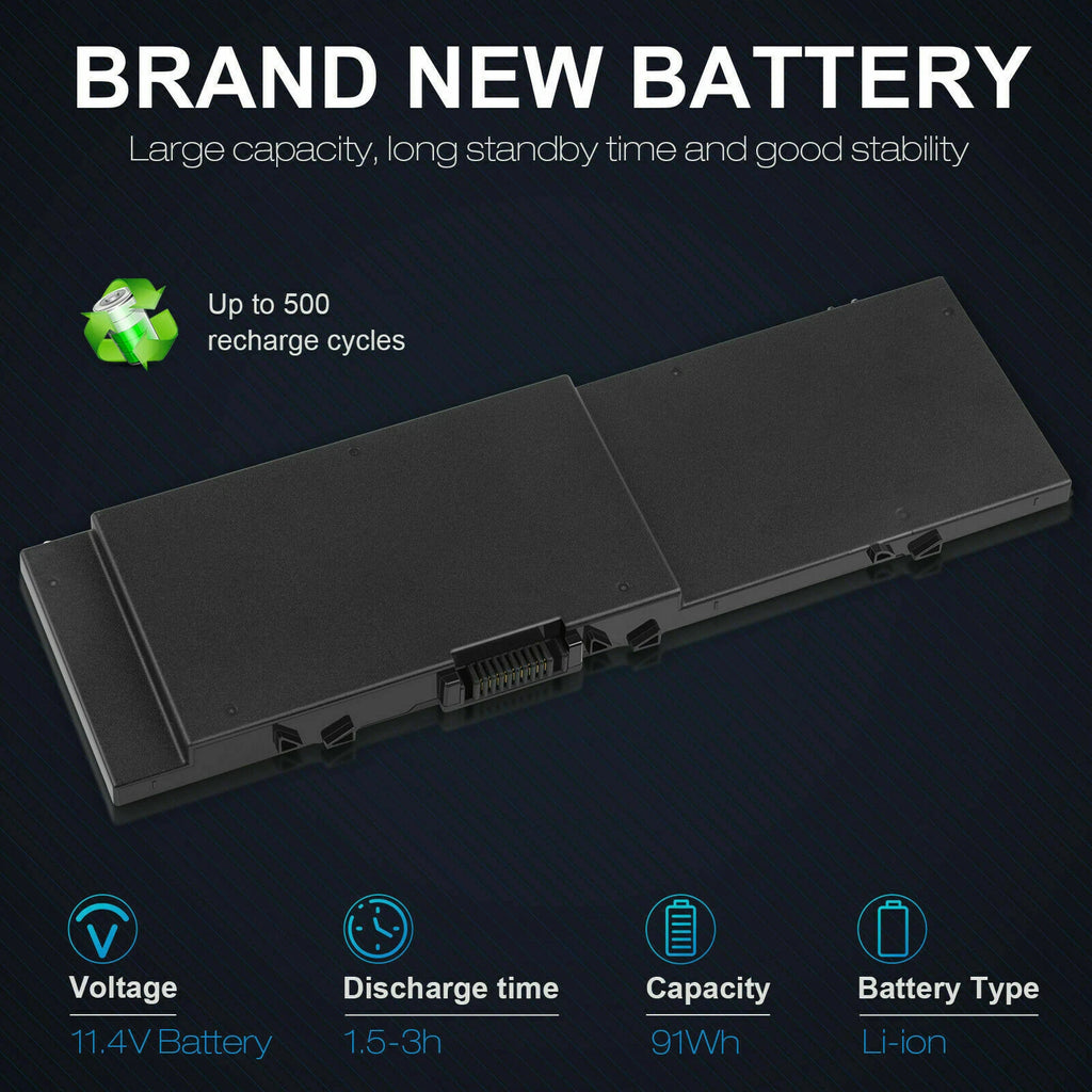 MFKVP Battery For Dell Precision 15 7510 7520 17 7710 7720 M7510 M7710 91Wh New