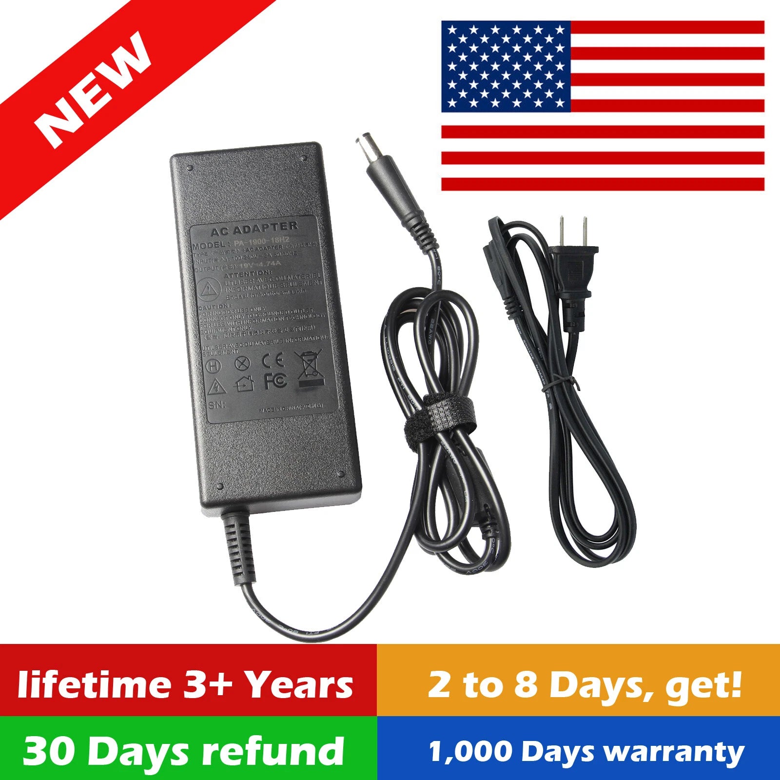 AC Adapter For HP Omni 120-1124 120-1125 120-1126 All-in-One Desktop Power Cord