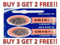 CR 1616 MURATA / SONY LITHIUM BATTERIES (2 piece) 3V watch New BUY 3 GET 2 FREE