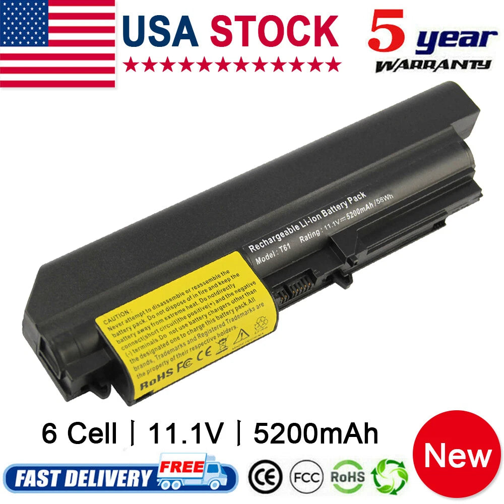 42T4678 42T5265 6 Cell Battery for Lenovo Thinkpad T61 T 61 R61 R 61 R400 T400
