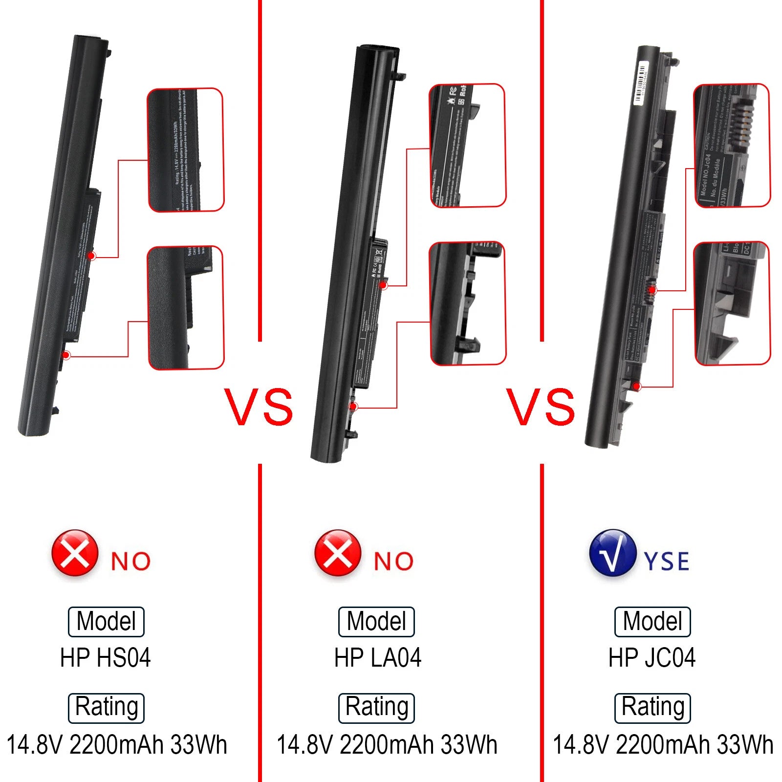 JC03 JC04 Battery for HP 15-bs000 15-bw000 15-bs0xx 919700-850 919701-850