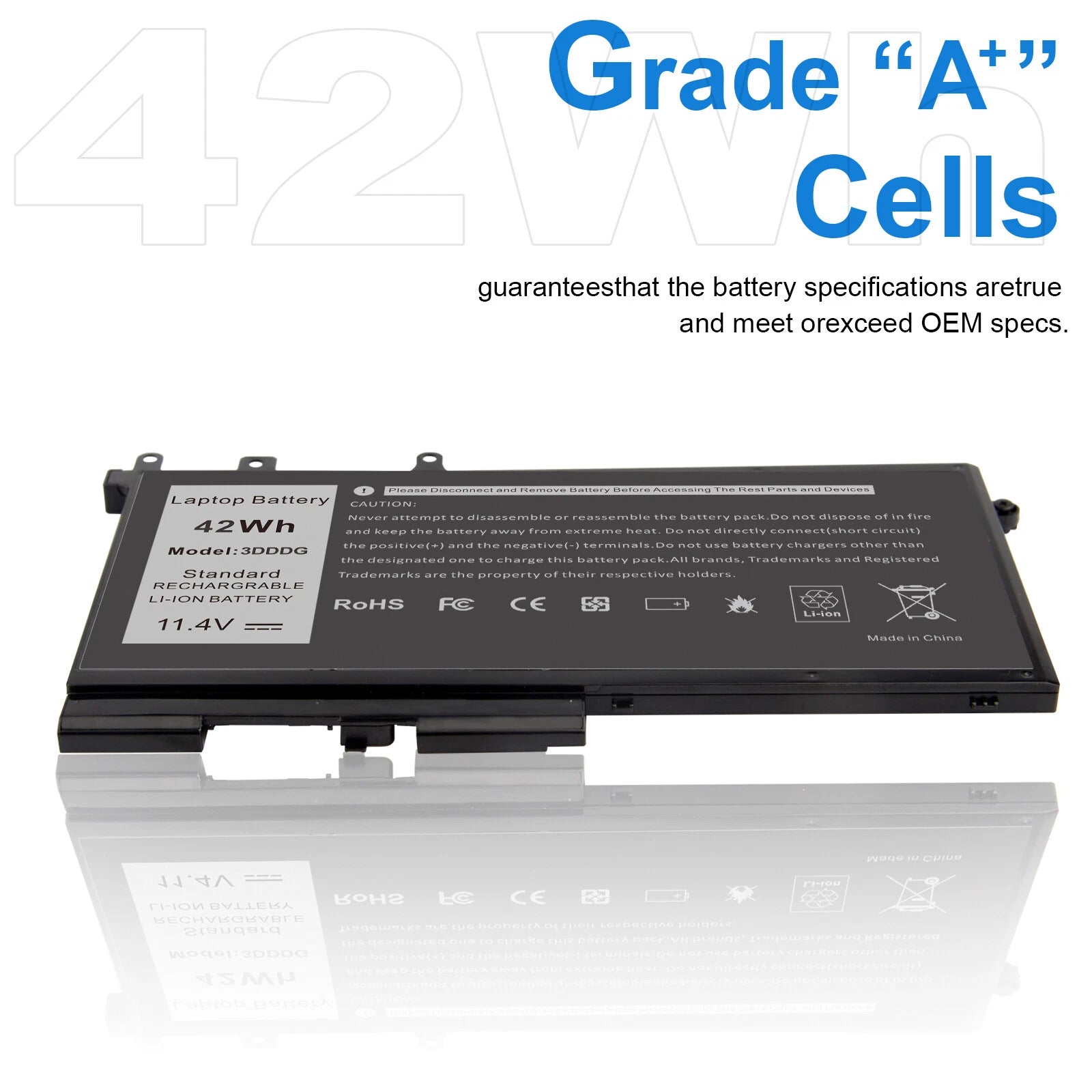 ? 3DDDG Battery For Dell Precision M3520 M3530 Latitude E5480 E5490 E5580 E5590