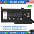 Battery DJ1J0 PGFX4 For Dell Latitude 12 E7280 7290 13 E7380 E7390 14 E7480 7490