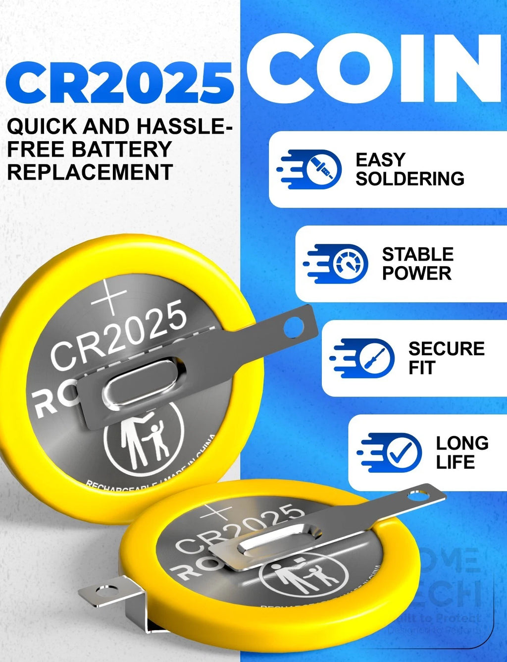 10X CR2025 Tabbed Replacement Save Battery for Game Boy Pokemon with Screwdriver