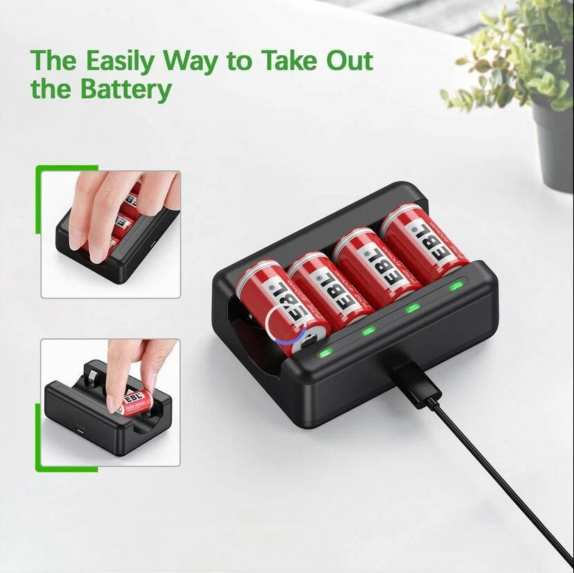 EBL 3.7V CR2 RCR2 USB Battery Charger Li-Ion 15270 (NO BATTERIES INCLUDED)