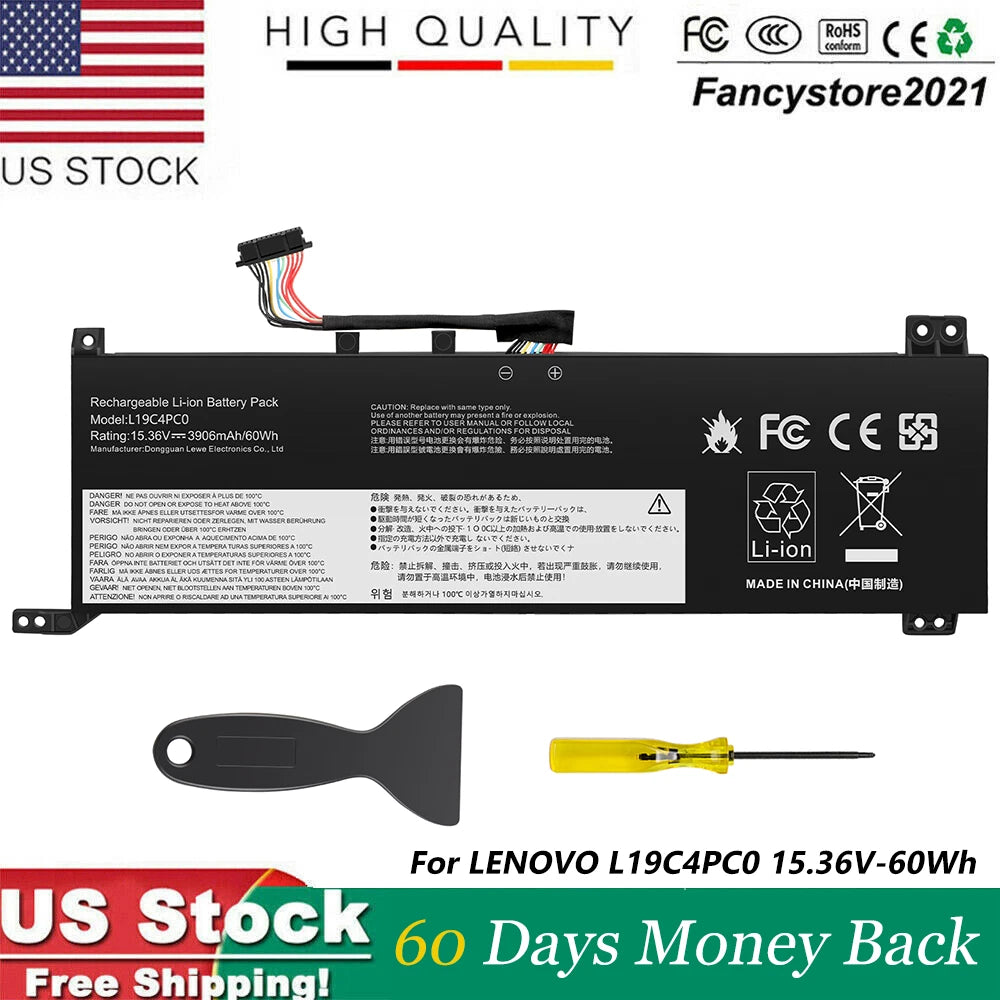 L19C4PC0 5B10W86196 60Wh Battery For Lenovo Legion 5P-15IMH05 5-15ARH05 L19C4PC1