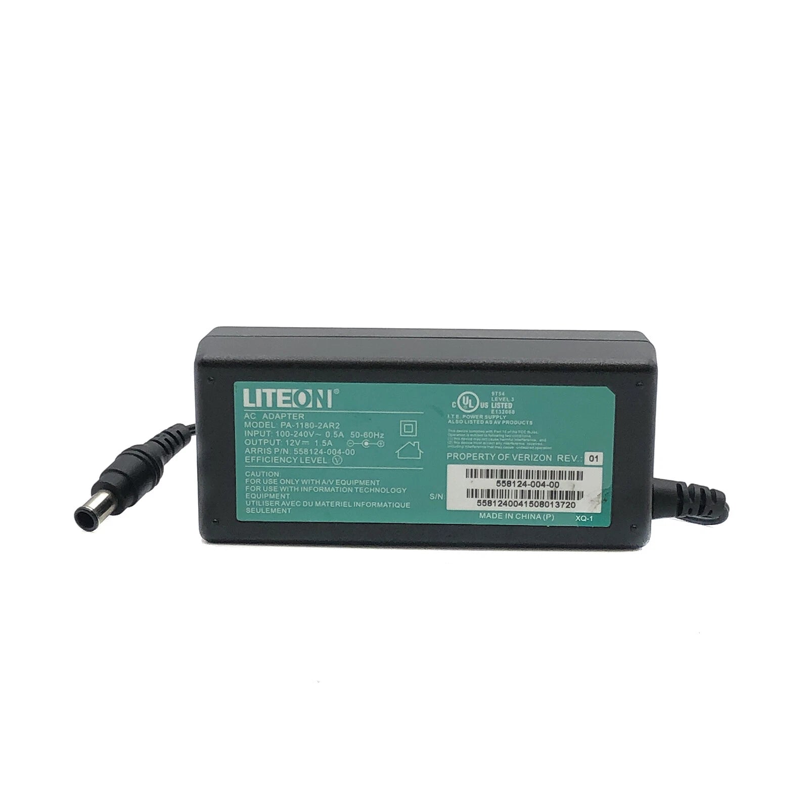 NEW Original Liteon PA-1180-2AR2 AC/DC 558124-004-00 Adapter 12V 1.5A 18W OEM