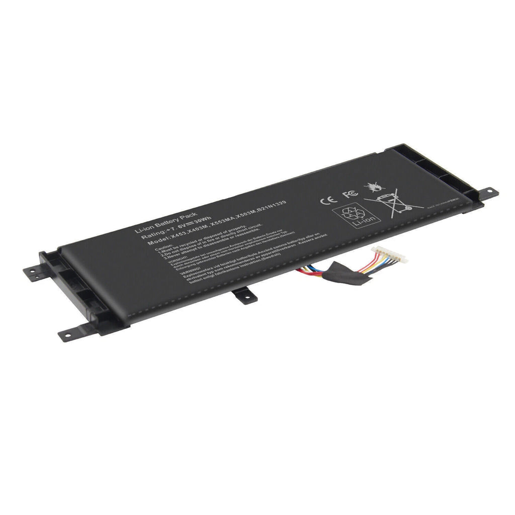 For Asus Battery B21N1329 BAT-ASX453 7.6V 30Wh Laptop X553M X553MA X453 X453MA
