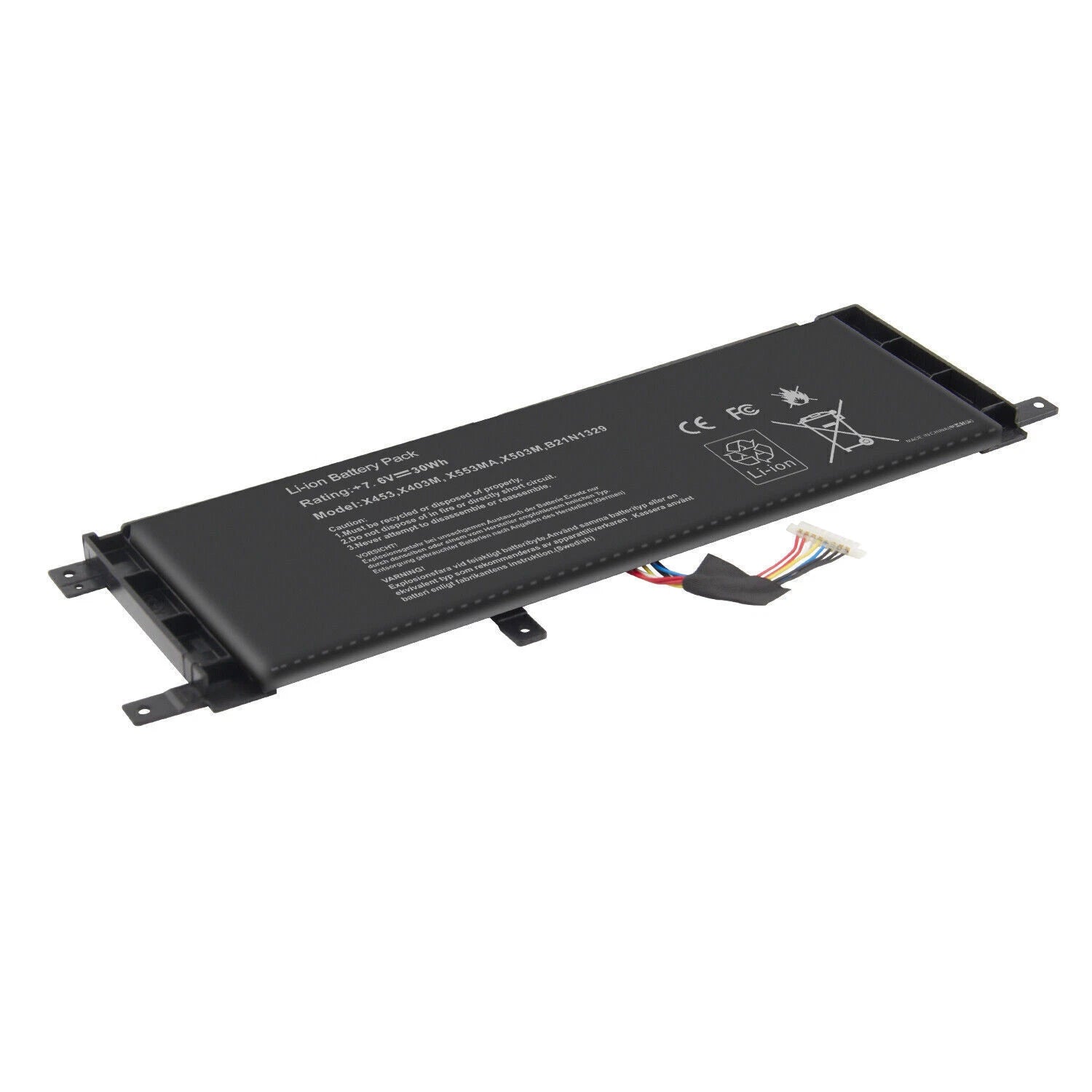 For Asus Battery B21N1329 BAT-ASX453 7.6V 30Wh Laptop X553M X553MA X453 X453MA