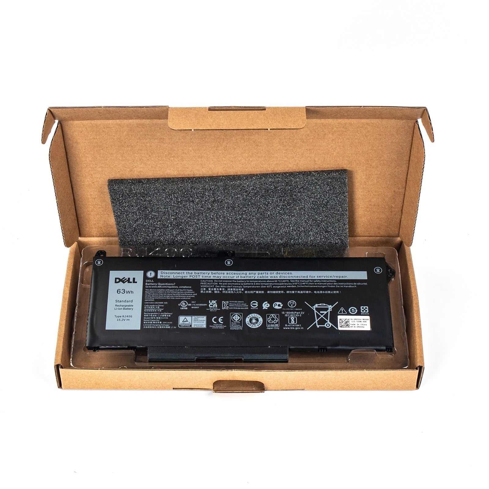 Genuine 63WH RJ40G Battery for Dell Latitude 15 5520 14 5420 Precision 15 3560