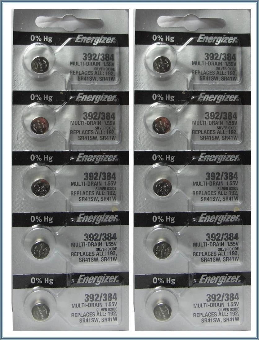 Energizer Batteries SR41SW 1.55v 10 Pcs