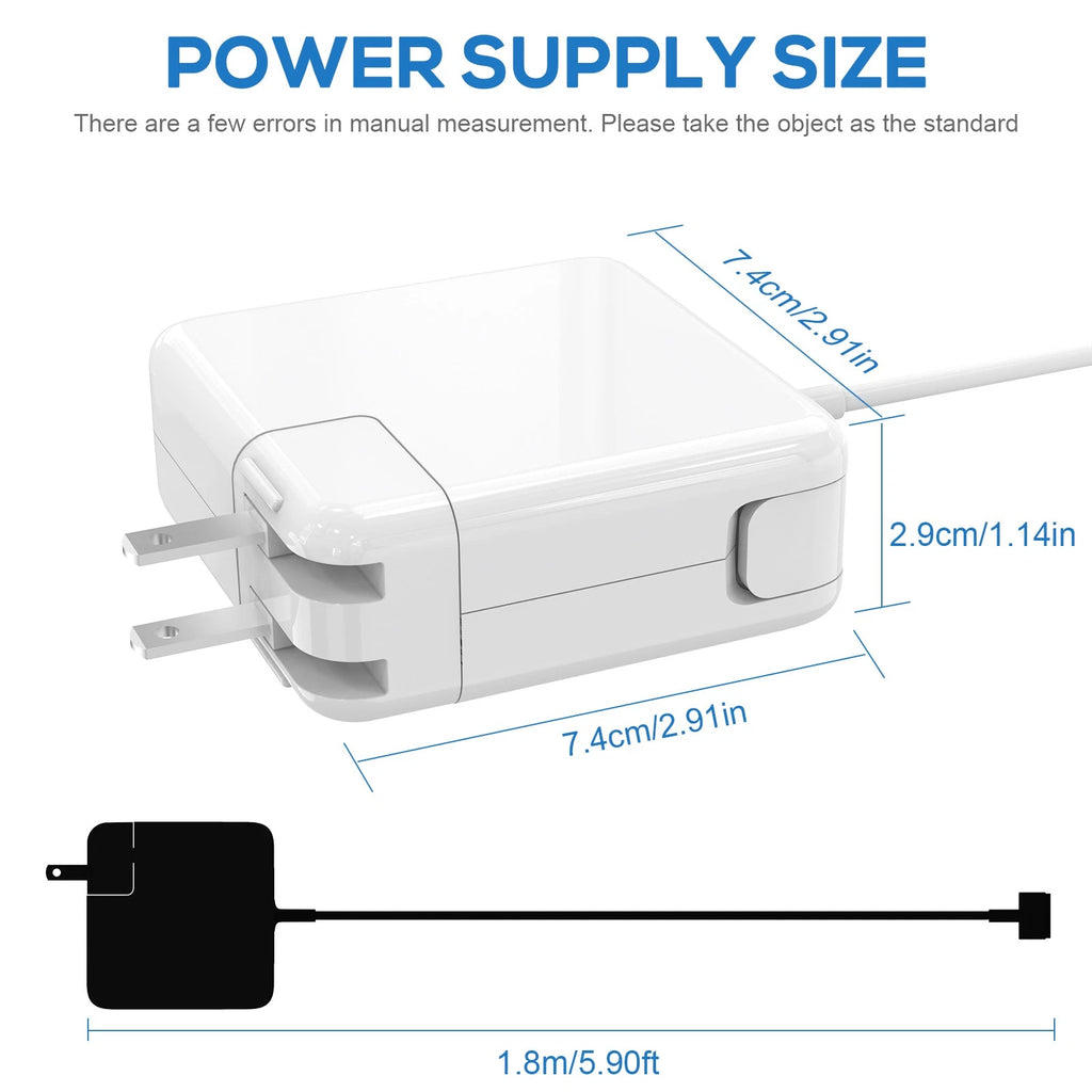 60W AC Adapter Charger For MacBook Pro 13" Retina A1502 A1435 A1465 MD565LL/A