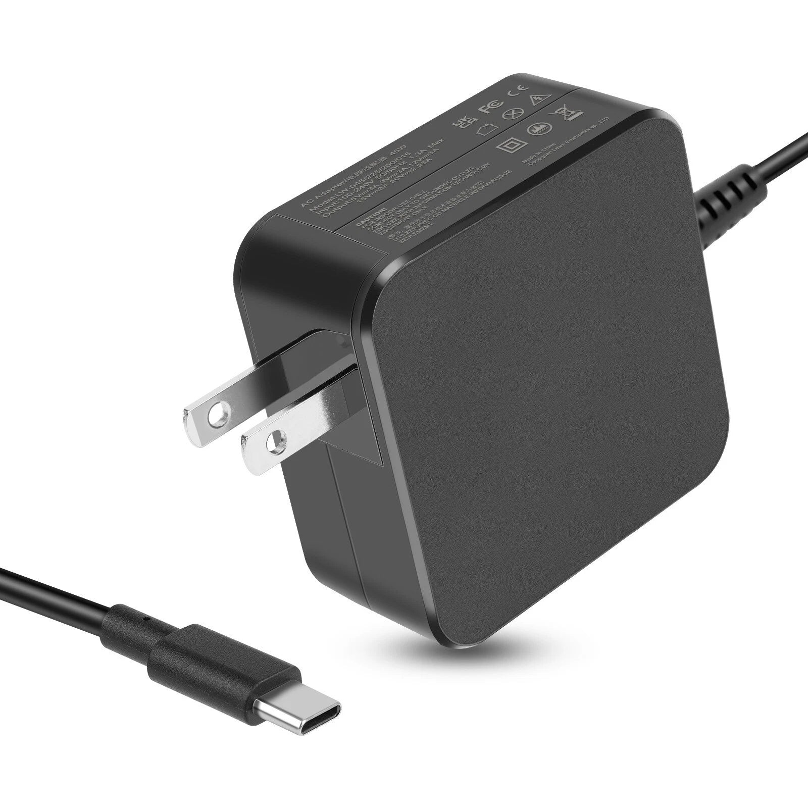 45W AC Adapter USB C Charger For Lenovo Chromebook C330 S330 C340 100e 300e 500e