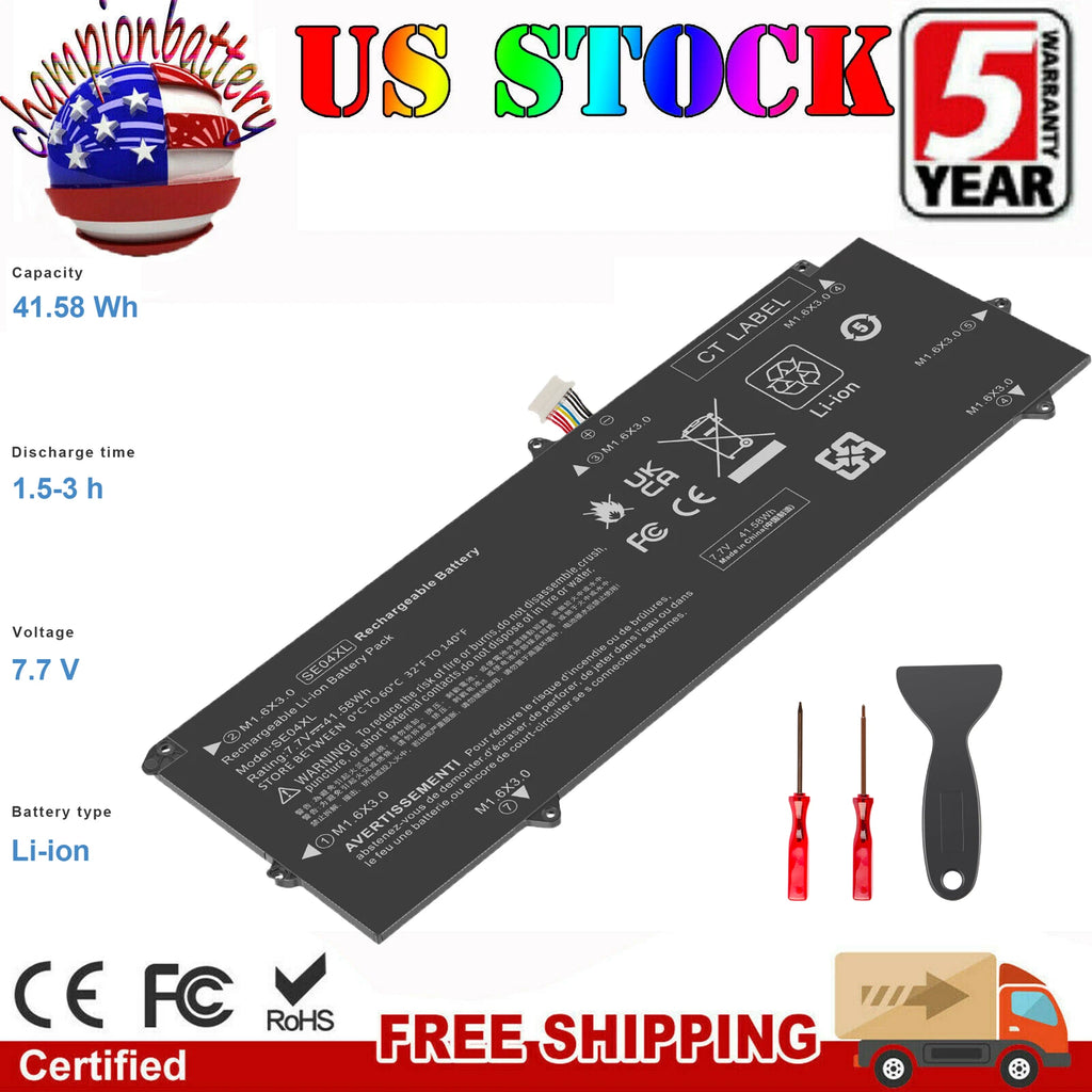 SE04XL Battery for HP Pro X2 612 G2 860724-2B1 HSTNN-DB7Q 860724-281 41.58Wh US