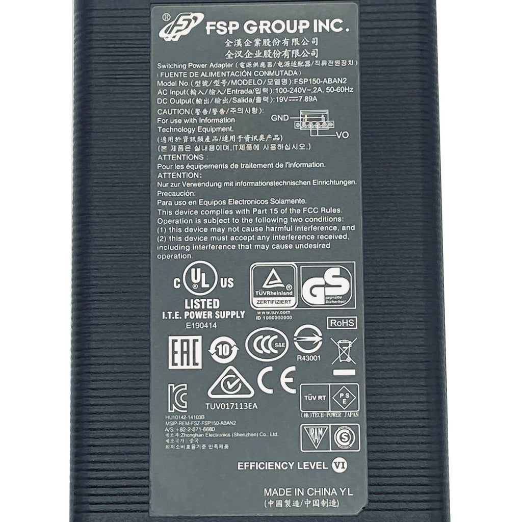 NEW Original FSP 150W AC Power Adapter 19V FSP150-ABAN2 Charger - 4-Pin