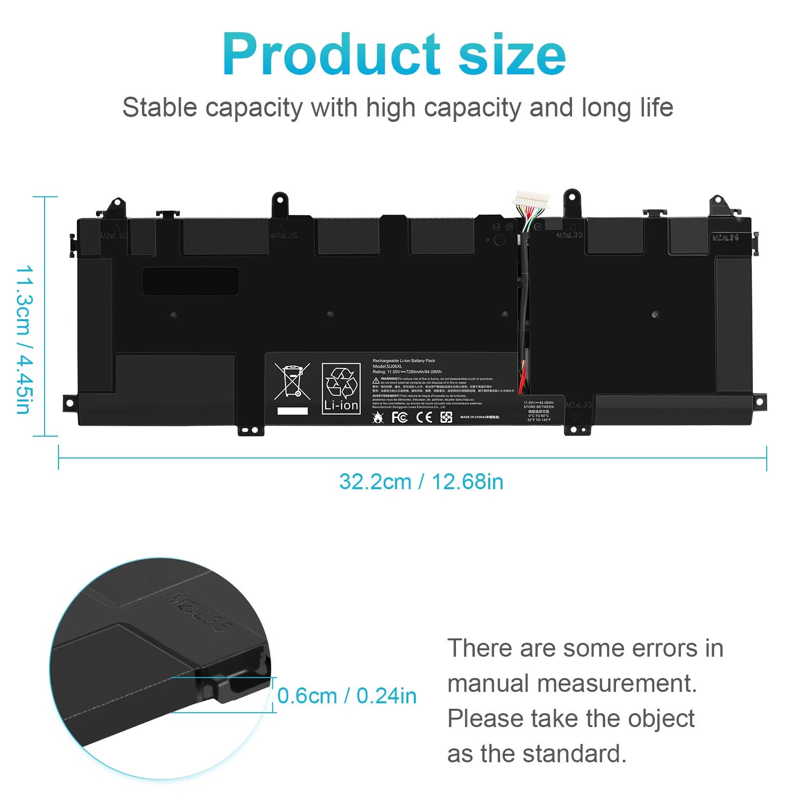 New SU06XL Battery for HP Spectre X360 15 15-DF HSTNN-DB8W L29048-271 L29184-005