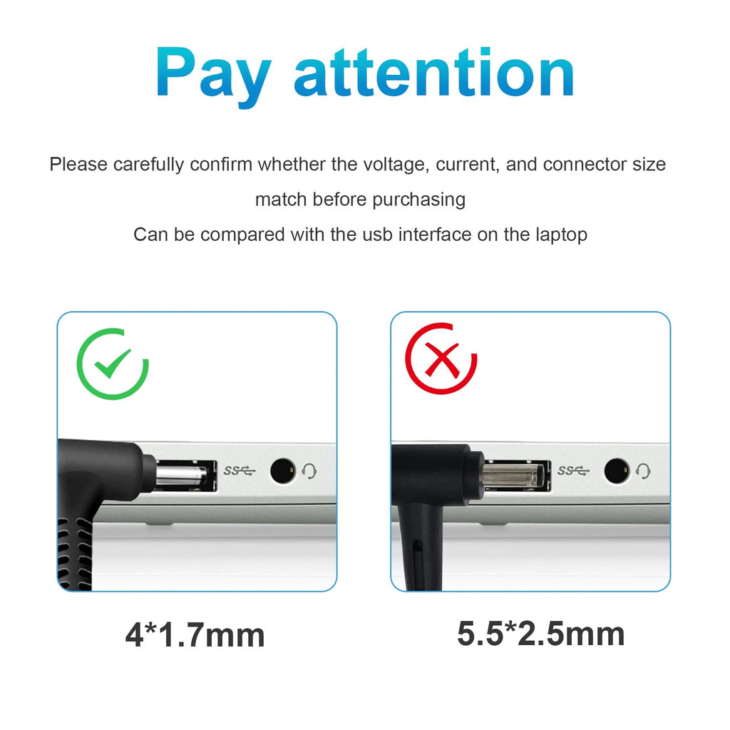 65W Laptop Charger Adapter Power Supply For Lenovo IdeaPad 3 S145 S340 330 320
