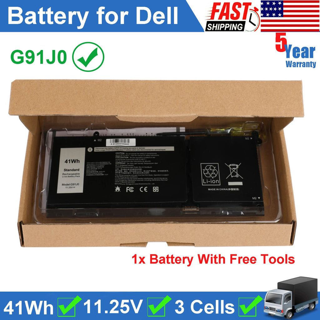 NEW G91J0 Battery For Dell Latitude 3320 3420 3520 Inspiron 5310 5410 5415 5418
