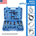 9x Flexible Hose Clamp Clip Pliers Set Swivel Jaw Flat Angled Band Remover Tool
