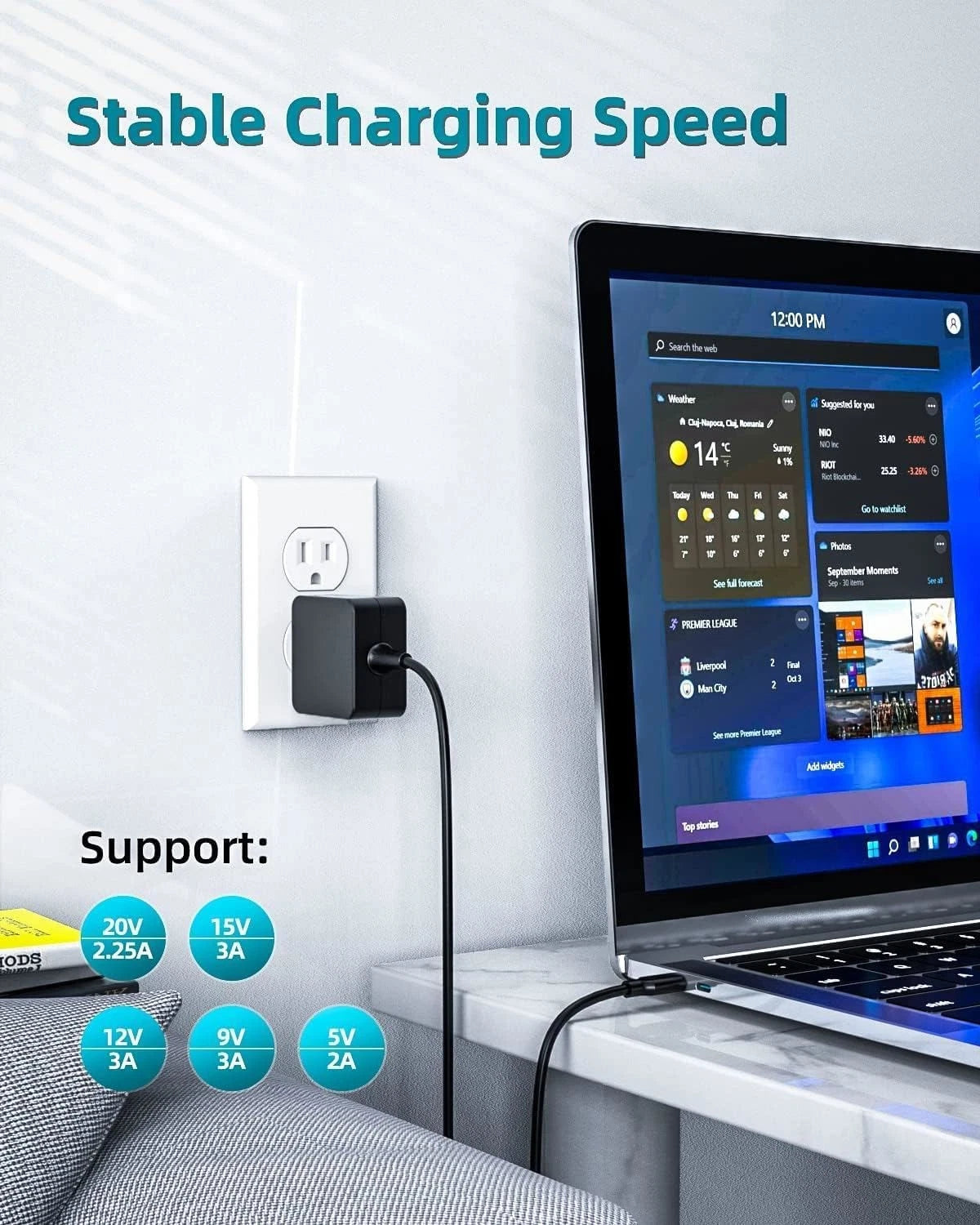 45W USB Type C AC Adapter Charger for Nintendo Switch Steam Deck Accessories