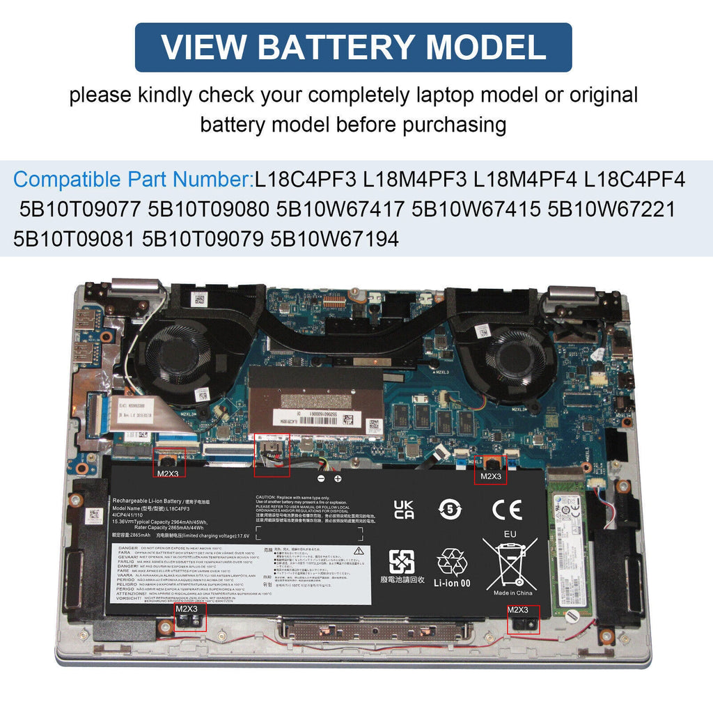 L18C4PF3 Laptop Battery For Lenovo Ideapad Flex-14API 14IWL L18M4PF3 L18C4PF4
