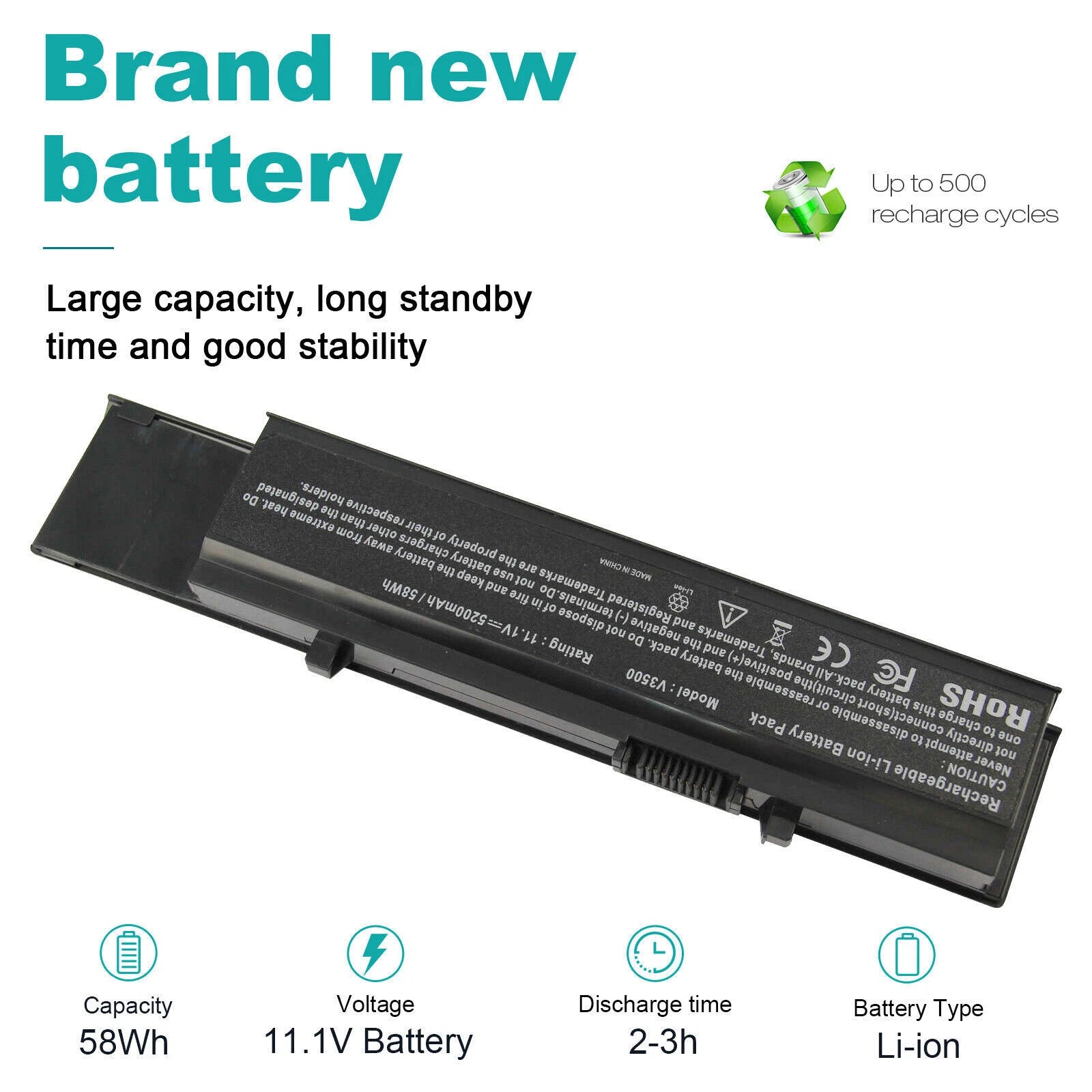 Laptop Battery for Dell vostro 3400 3500 3700 V3500 V3700 Series 04JK6R 07FJ92