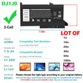 ??LOT OF DJ1J0 BATTERY FOR DELL Latitude 12 7280 7290 13 7380 7390 14 7480 7490