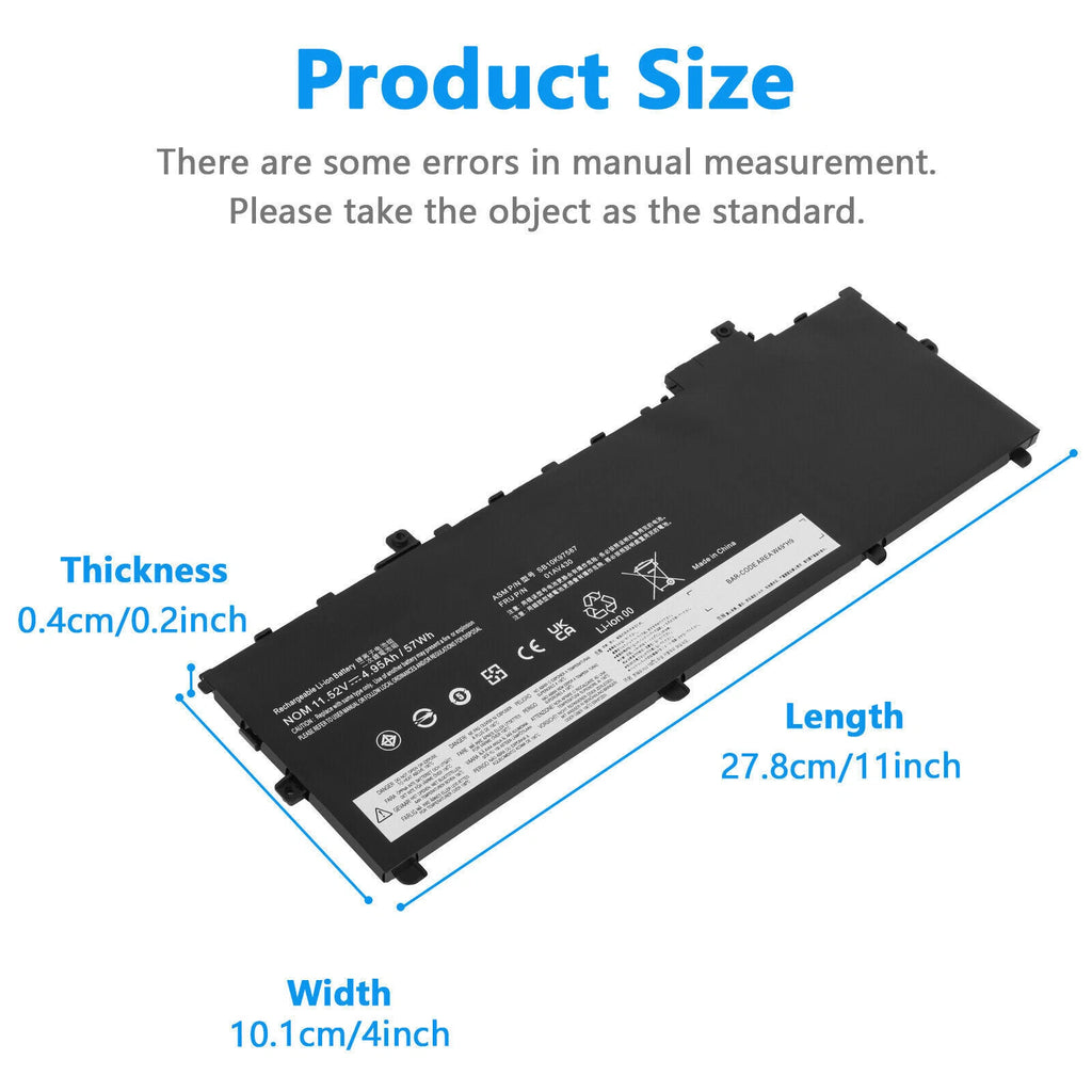 ??LOT 01AV430 01AV494 01AV429 Battery For Lenovo ThinkPad X1 Carbon 5th/6th Gen