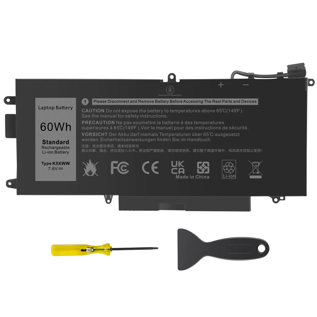 Replace K5XWW 71TG4 Battery for Dell Latitude 5289 7389 7390 2-in-1 Series 60Wh