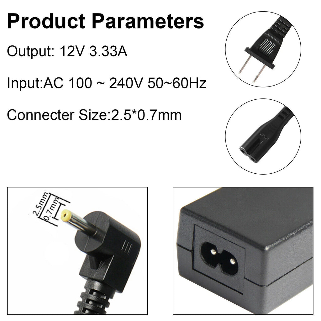 40W 12V3.33A Adapter Charger FOR Samsung Chromebook xe500c13 XE500C12 PA-1250-98