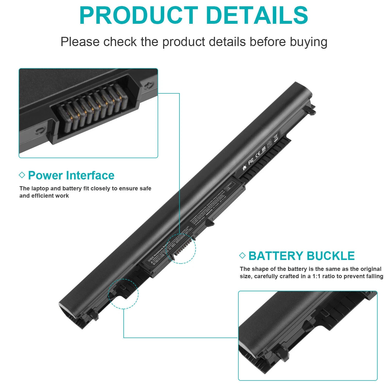 HS03 HS04 Rechargeable Battery for HP Spare 807957-001 807956-001 807612-421 New