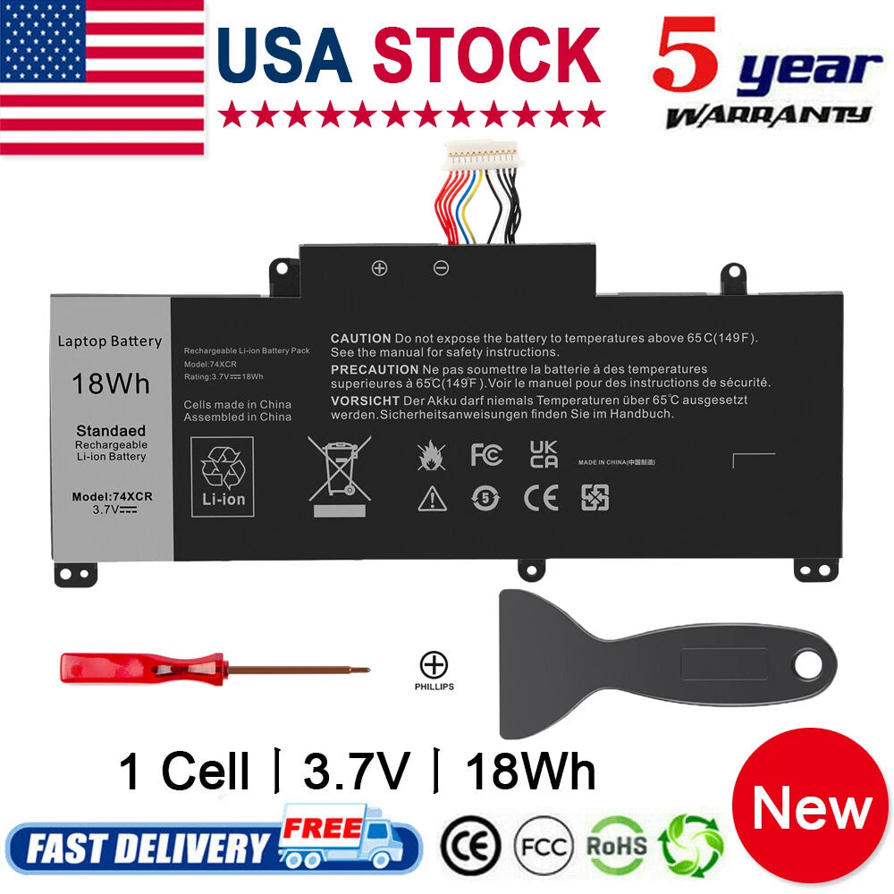 For Dell Venue 8 Pro 5830 T01D Tablet Battery 18Wh X1M2Y VXGP6 74XCR Notebook PC