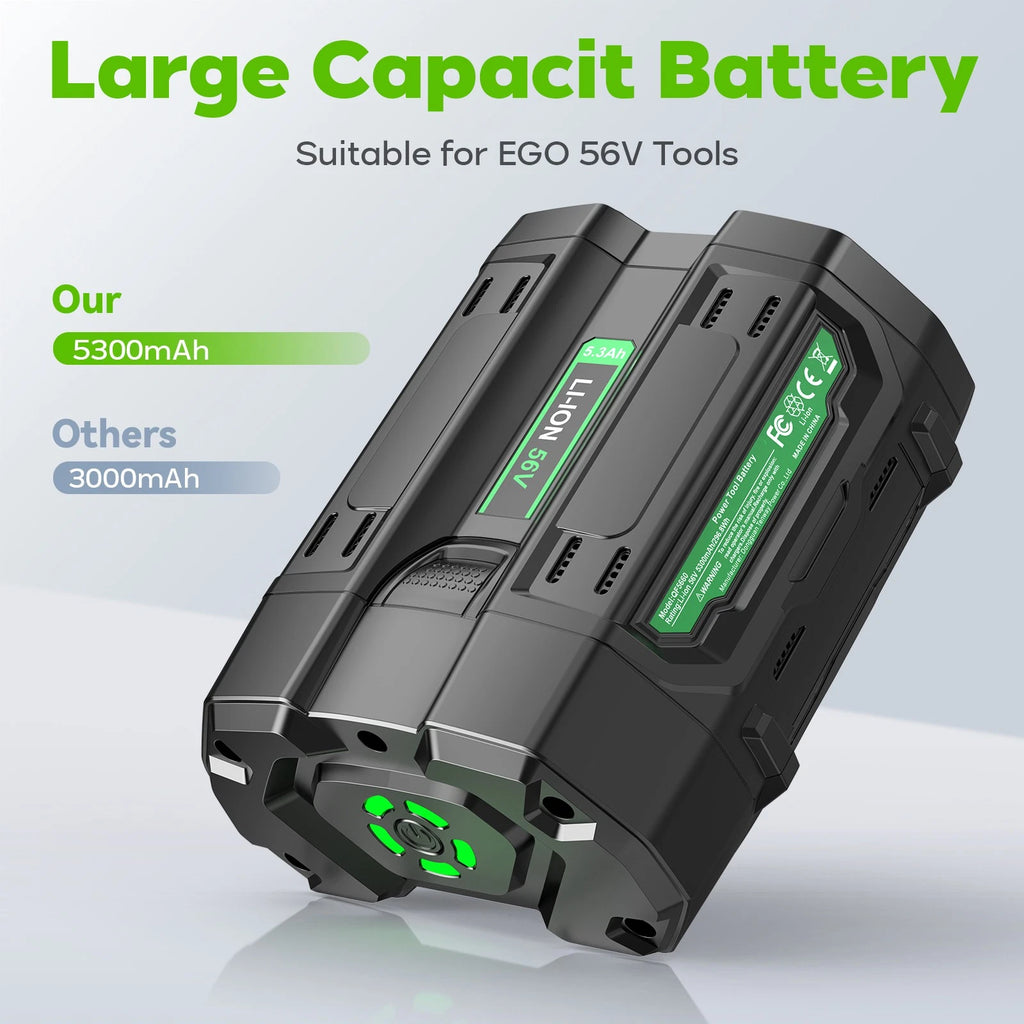 56V 5.3Ah Battery For EGO 56 Volt BA2800 BA1400 BA2800T BA4200 Power Tool