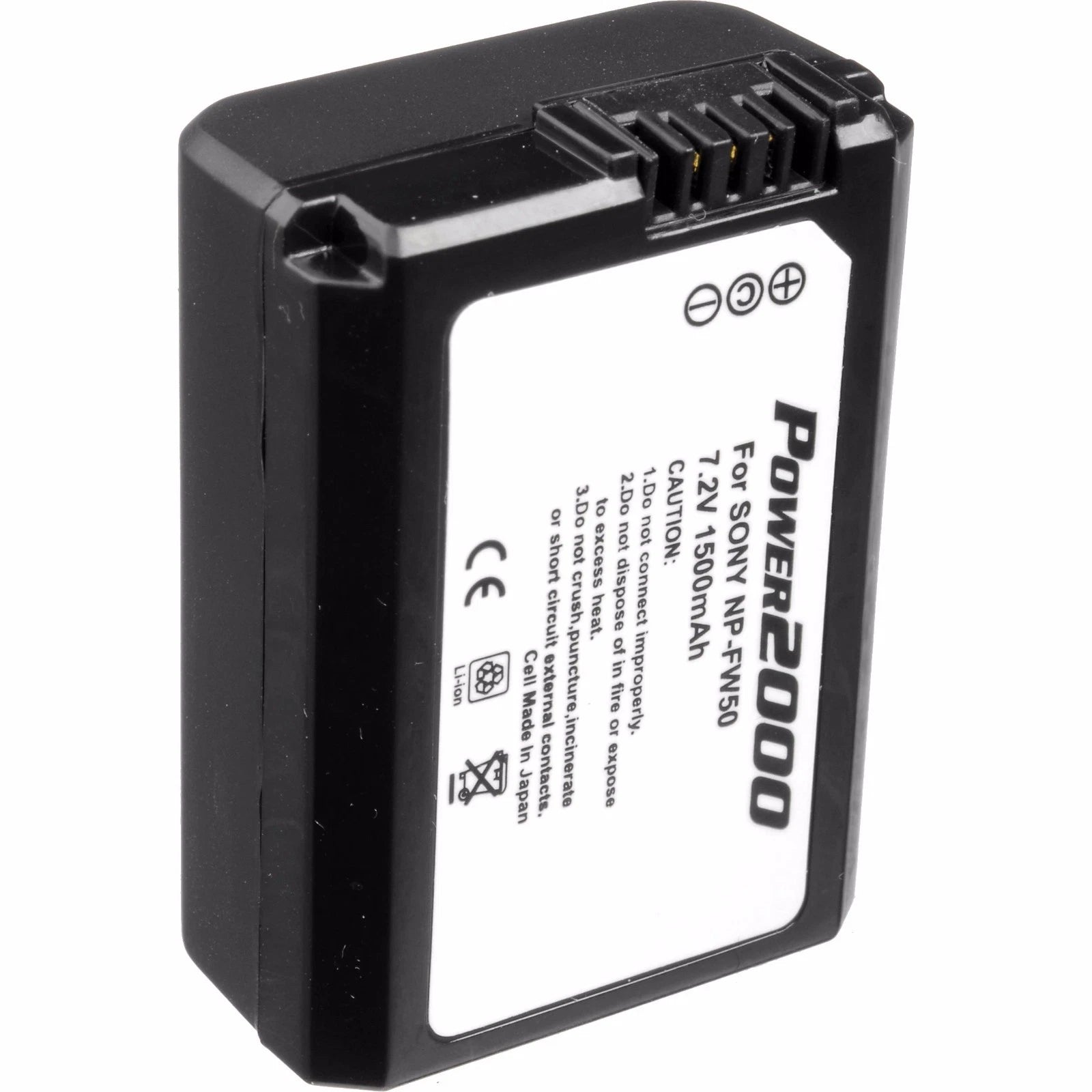 Power2000 NP-FW50 Battery for Sony Alpha NEX-3 NEX-5 NEX-6 NEX-7 SLT-A33 SLT-A55