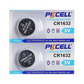 4 PCS PKCELL CR1632 ECR1632 1632 3V Lithium Coin Batteries