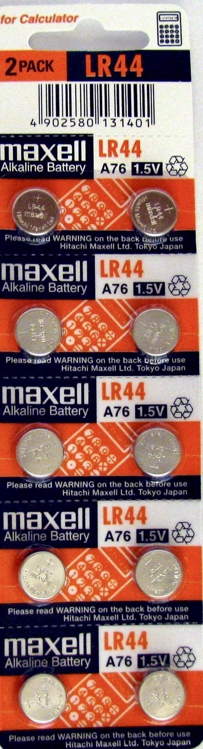 LR44 Maxell (10piece) LR44 MAXELL A76 L1154 AG13 357 brand New Alkaline Battery