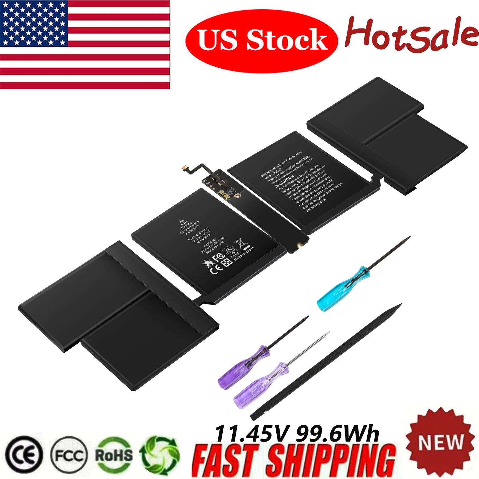 A2527 Battery for Apple Macbook Pro 16'' A2485 Late 2021 EMC 3651 MK1E3LL/A